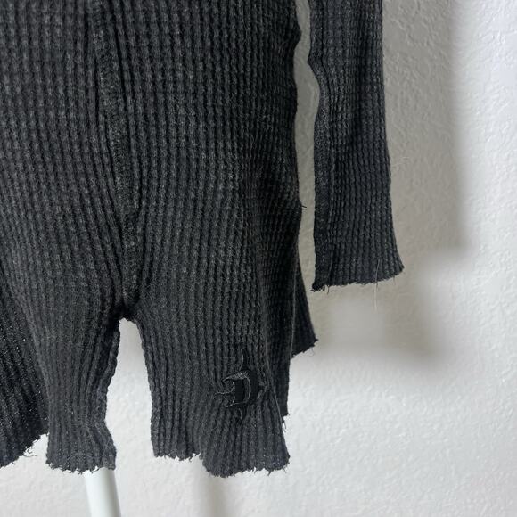 Y2K Style Darker Wavs Dolls Kill Fader Long Sleeve Dress Grundge Rock Small - Picture 2 of 8